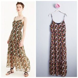 J. Crew Mercantile Sweet Pea Floral Tiered Maxi Dress